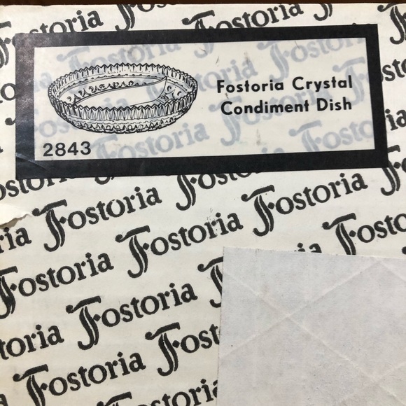 FOSTORIA crystal condiment dish - Picture 4 of 4